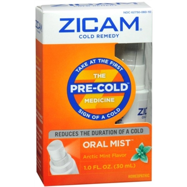 Zicam Cold Remedy Plus Oral Mist Arctic Mint Flavor 1.0 oz. (Quantity of 4)