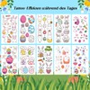 Children's Easter Tattoos, 10 Sheets of Luminous Easter Eggs Tattoos,