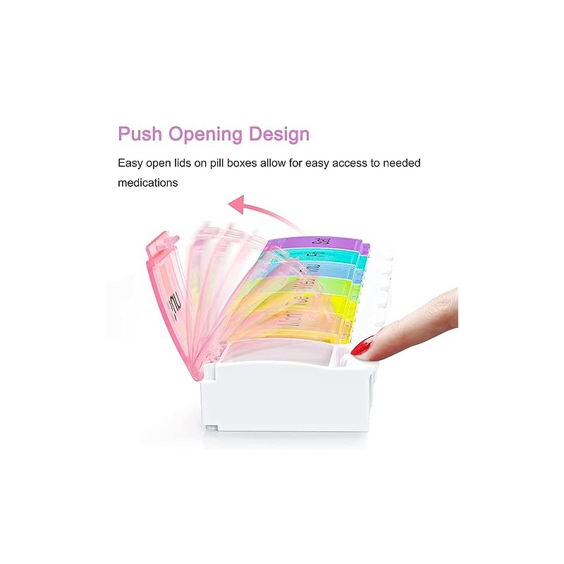 7 Day Pill Box Portable Storage Box Weekly Pill Box