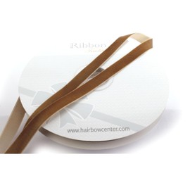 5/8" Velvet Ribbon Single Sided Craft Trim for Hair Bows Sewing Gift Wrapping and DIY Projects Soft Smooth Material (Camel Brown, 5 Yards)