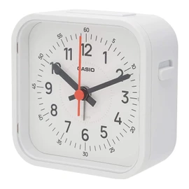 Casio TQ-169-7JF Alarm Clock, White, Analog, Small, Mini Light, Snooze Light