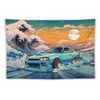QEOPGNE Wall Hanging Tapestry Aesthetic R33 Great Wave Japanese Car