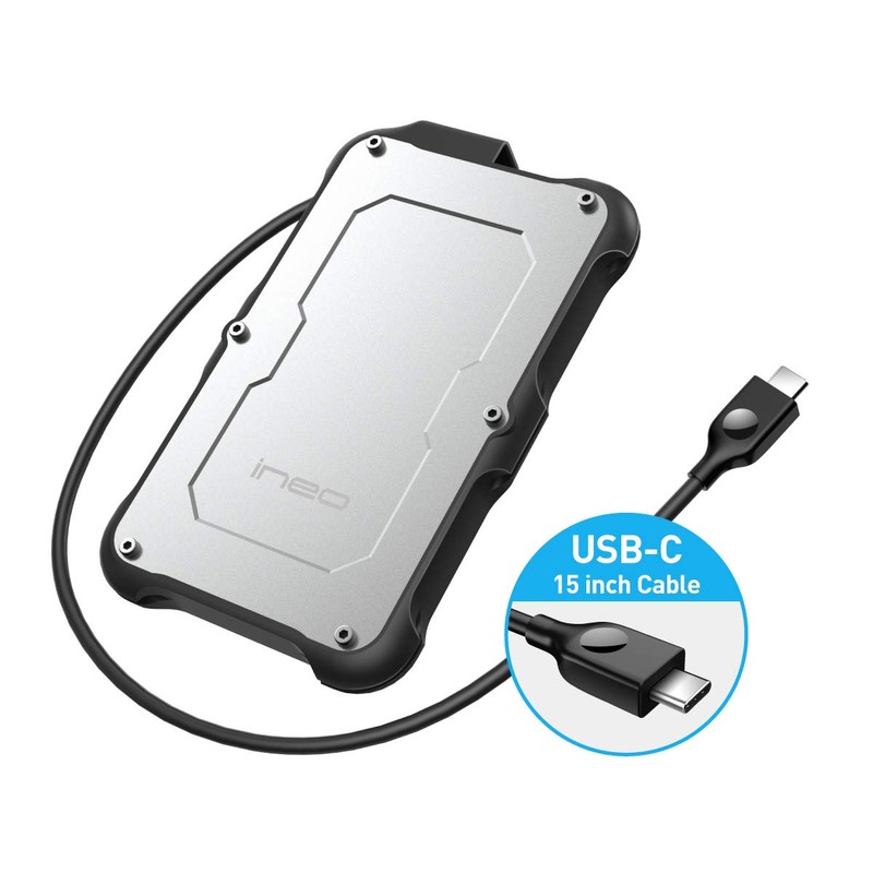ineo Caja de Disco Duro Externo USB 3.1 Gen2 Tipo