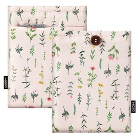 MoKo 6-7" Padded eReader Sleeve Polyester Tablet Bag Pouch for eReader Paperwhite 11th/10th Gen, 7" eReader Colorsoft Signature Edition 2024, Voyage/Kobo eReader, Pink Flowers