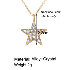 Yienate Bohemia Necklace Trendy Simple Pendant Gold Chain Boho Jewellery for Women and Girls (Star)