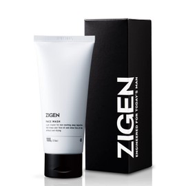 ZIGEN Men's Face Wash, Acne, Pores, Blackheads, Sebum Stains, Rough Skin, Scrub, No Whisk Required, Sensitive Skin, Soap Base, Hypoallergenic, 3.5 oz (100 g), Approx. 2 - 3 Months Supply
