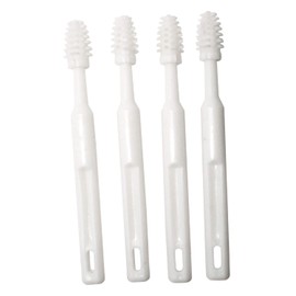 Rehabilitation Advantage Juego de 4 cepillos de masaje para encías, dientes y lenguas, color blanco