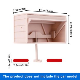 Lyreh Garage Key Holder with Openable Door, Decorative Entry Wall-Mounted Keys Storage Box Fun 3D Key Holder for Car Enthusiasts (Car Model Not Included)