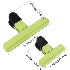 WBCBEC 9 Pieces Large Chip Bag Clips Food Clips Heavy Duty Air Tight Seal Grip Assorted Colors and for Coffee Opened Fresh Food Bags and Snack Bags