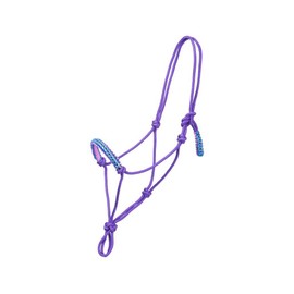 Tough-1 Mini Rope Halter w/ Crystals Pur/Tur/Pnk