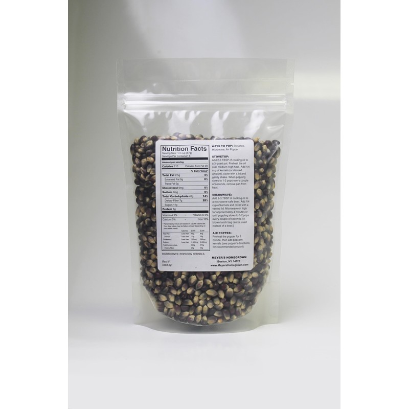 Meyer's Homegrown Premium 1lb Blue Popcorn, Sweet and Crunchy, No
