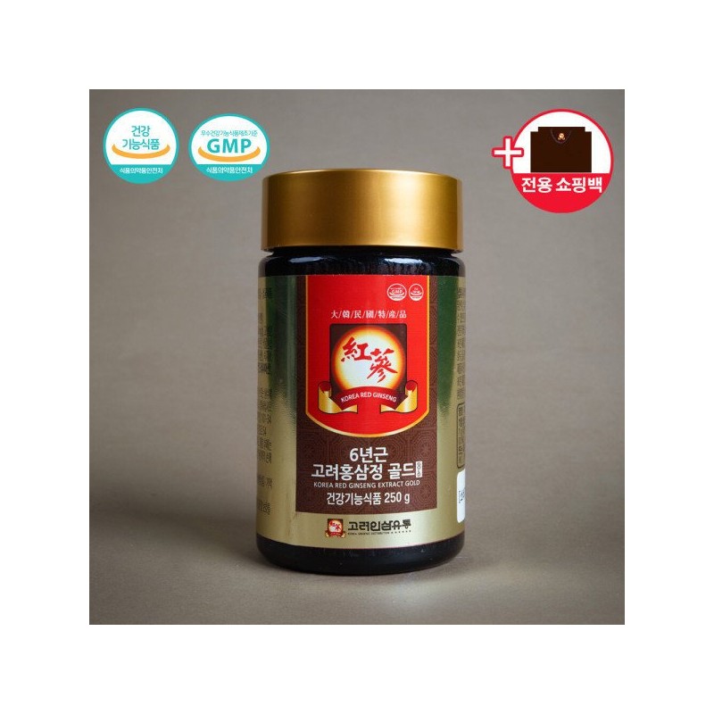Korean Ginseng Distribution 6년근 고려홍삼정 골드 4P (250g x 4병)