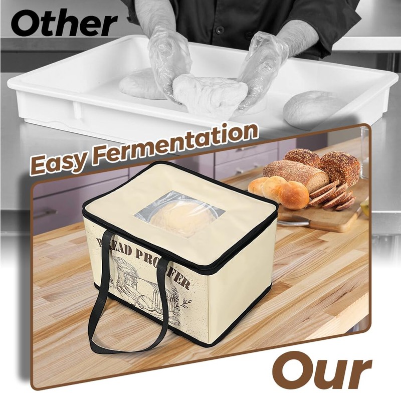 Msiud Bread Proofer with Heater, Dough Proofing Box with Temperature