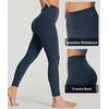 Ewedoos Women's Blue Modern Skinny High Waisted Compression Leggings with