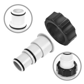 XtremepowerUS Replacement Pool Hose Adapter A with Collar for Intex Threaded Connection Pump, Converts 1.5 & 1.25-inch Hoses (2 Pack)