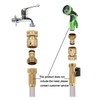 Comimark 2 pc Heavy-Duty Rust Resistant Brass Garden Water Pipe