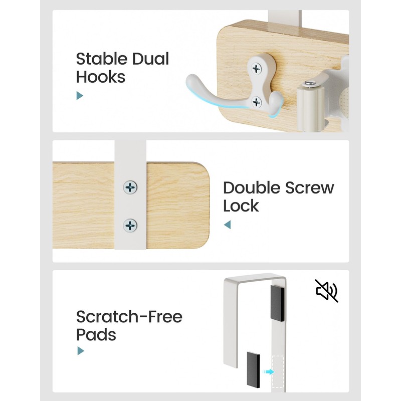 HULISEN Broom Holder Door Mount, Over the Door Broom and