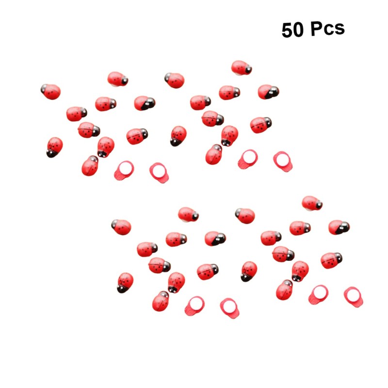 FUNOMOCYA Ladybug Shaped Desktop Decor Tabletop Craft Micro Landscape Home