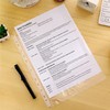 A4 Punched Pockets Clear Plastic Folders Filing Wallets Sleeves Document