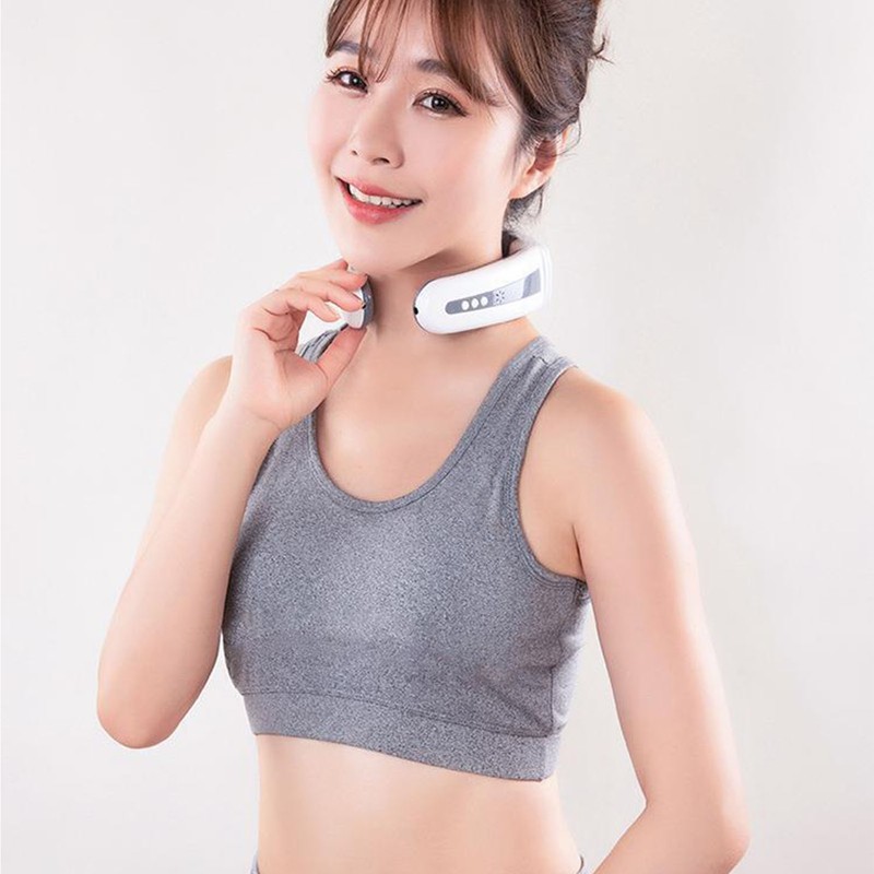 4 Heads Electric Pulse Neck Massager Intelligent 3D USB Charging