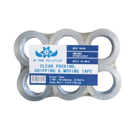 Eastend Transparent Clear Packing Tape (72 Rolls)-Heavy Duty Adhesive Tape for Moving Packing Shipping Office Warehouse Storage - 2 inches 2mil 110 Yards