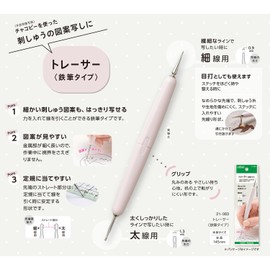 Clover 21-083 Tracer Iron Brush Type for Thin and Thick Wires, Total Length 5.7 inches (145 mm)