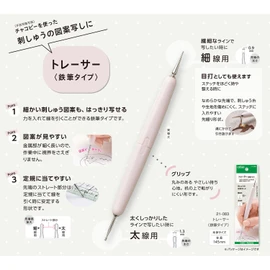 Clover 21-083 Tracer Iron Brush Type for Thin and Thick Wires, Total Length 5.7 inches (145 mm)