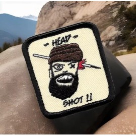 Sniper Head Shot Patch Embroidered Fits For VELCRO® BRAND Loop Fastener