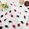 Vofrise Black Red Graduation Confetti 2025 Congrats Grad Caps Confetti