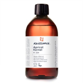 Naissance Apricot Kernel Oil (No. 204) - 450ml - Natural Moisturiser for Skin, Face, Beard, Nails, Hair, Body, Scalp - Massage, Aromatherapy, DIY Beauty, Conditioner
