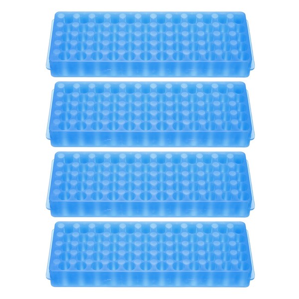PATIKIL 60 Wells Tube Rack, 4 Pcs Vial Rack Double