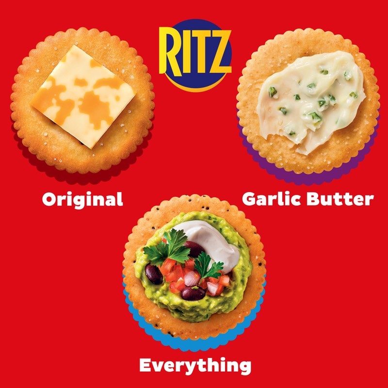 RITZ Crackers Entertaining Variety Pack with Original, Everything, and Garlic