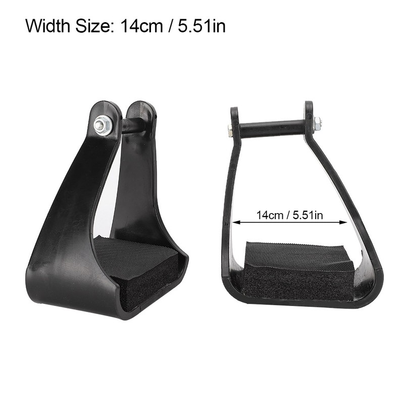 POM Plastic Stirrups Western Horse Riding Safety Saddle Trail Black