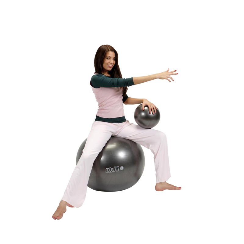 GYMNIC Plus Burst-Resistant Exercise Ball, Black (65 cm)