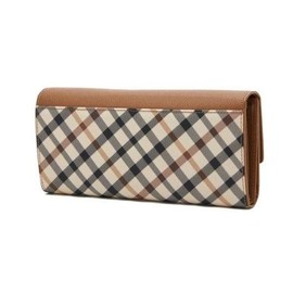Daks (신세계강남점)DCWA3F421W2브라운 체크배색 DD로고 장지갑 (Shinsegae Gangnam Store) DCWA3F421W2 Brown Check Color Block DD Logo Long Wallet