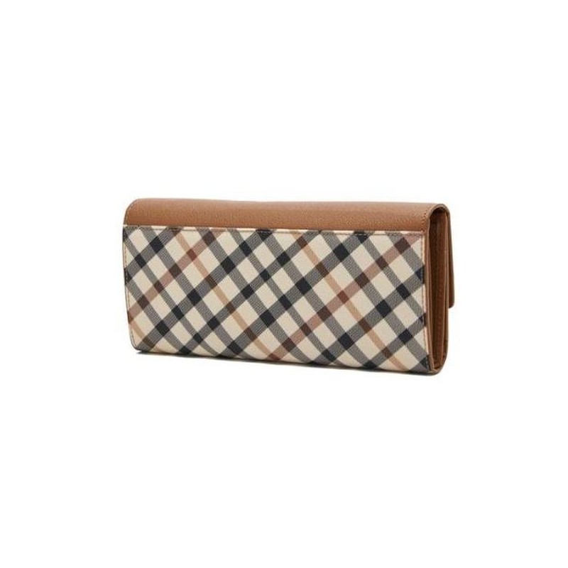 Daks (신세계강남점)DCWA3F421W2브라운 체크배색 DD로고 장지갑 (Shinsegae Gangnam Store) DCWA3F421W2 Brown