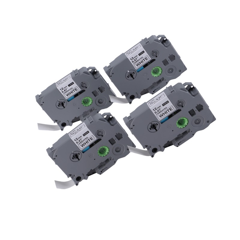 Label Maker Tape 12mm Width 8M Length Black On White