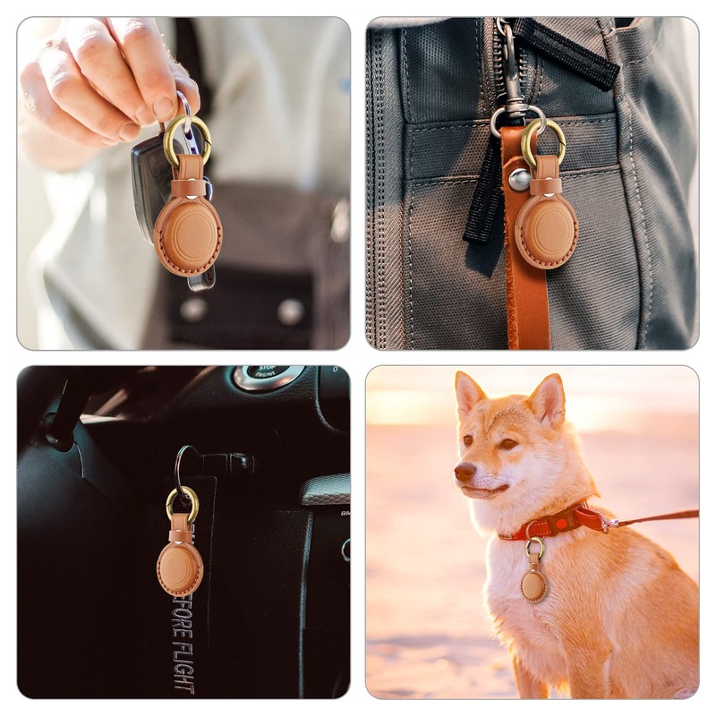 AirTag Case, Leather, Airtag Case, Genuine Leather, Airtag, Keychain, Genuine
