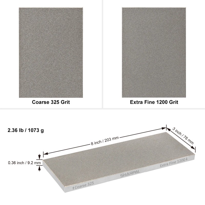 SHARPAL 162N & 156N Dual 325/1200 Grit Diamond Sharpening Stone