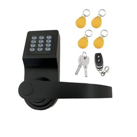 Colosus Electronic Trusted Digital Keyless Door Lock, Keypad – Smartcode Security, Grant & Control Access for Home, Office (Black - 4 Key Fobs)