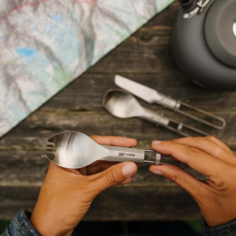 Esbit Folding Spoon/Fork - Titanium