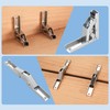 Pack of 4 Folding Hinges with Lock, Table Legs Foldable,