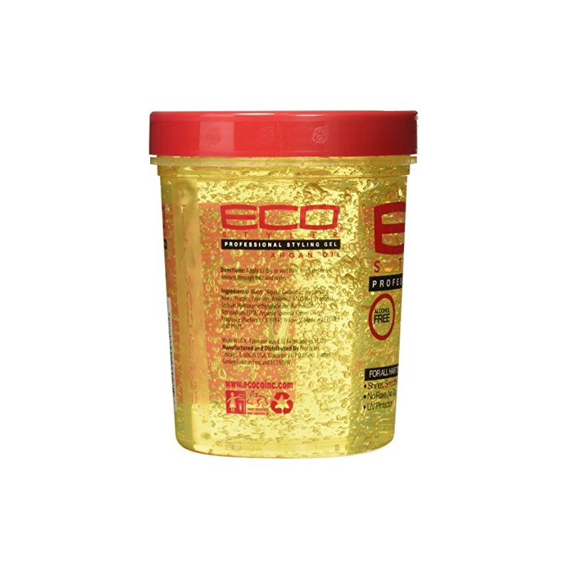ECOCO Styling Gel With Argan Oil, 32 oz., Pack Of