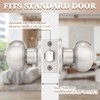 Probrico 6 Pack Round Privacy Door Knob(Thumb Turn Lock on