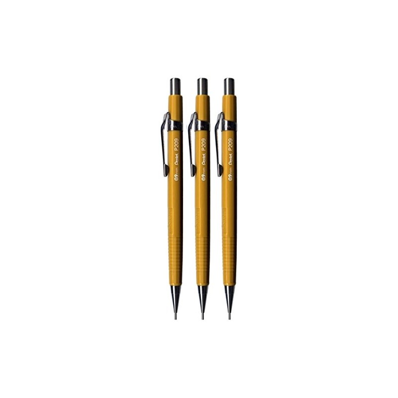 Pentel 0.9mm (P209) Yellow P200 Series Automatic Mechanical Draughting Pencil