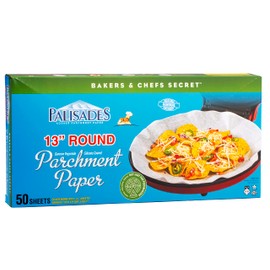 Palisades GVP13" Parchment Circles 50 Sheets - Non-Stick, Oven Safe & Water Resistant