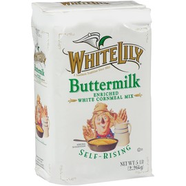 White Lily Self-Rising Buttermilk White Cornmeal Mix Enriched, 5 lb Bag