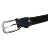 TigerTie Cowhide Leather Belt in Light Brown Buckle in Silver
