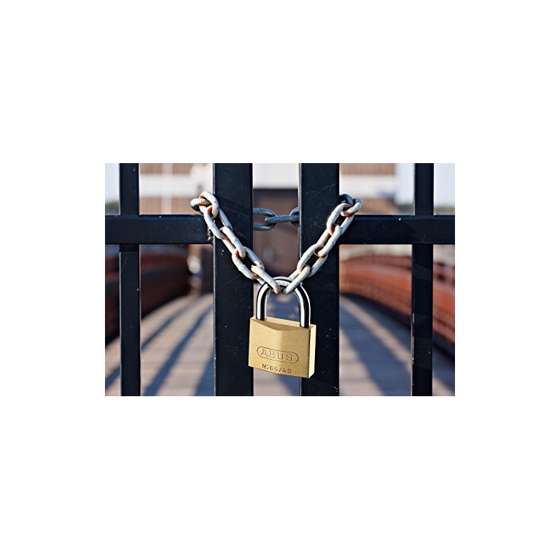 ABUS Padlock Brass 65/45 - Cellar Lock, Locker Lock and