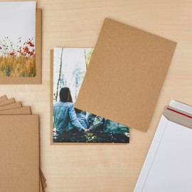 25 Pack Corrugated Cardboard Sheets, 8x10 Flat Card Boards Inserts for Crafts, Packing, Shipping, Moving, Mailing, DIY Art Projects, Classroom Supplies (2mm Thick)